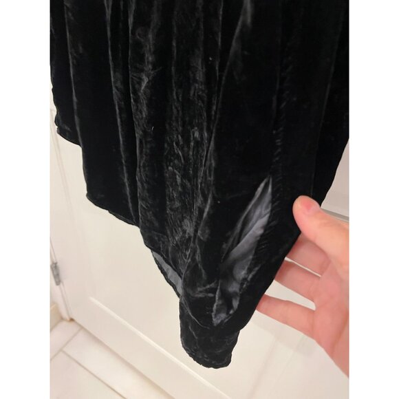 CP Shades Black Velvet Tunic Top Blouse MEDIUM Rayon Silk - Picture 6 of 7